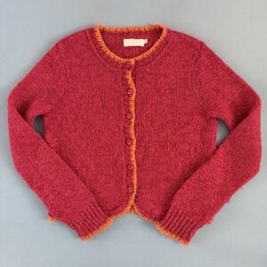 Vintage Relais Knitwear Wool Mohair Pink Cardigan Sweater Made in USA